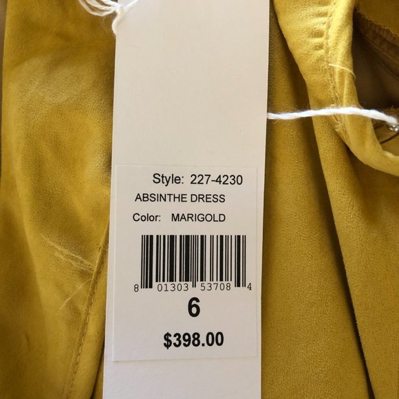 Nanette Lepore Absinthe Dress Size 6 in Marigold NWT - Picture 7 of 8